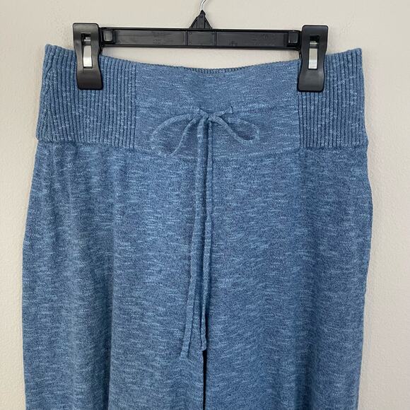Free People FP Beach Blue Sila Linen Cotton Knit Joggers (S) - Picture 3 of 8